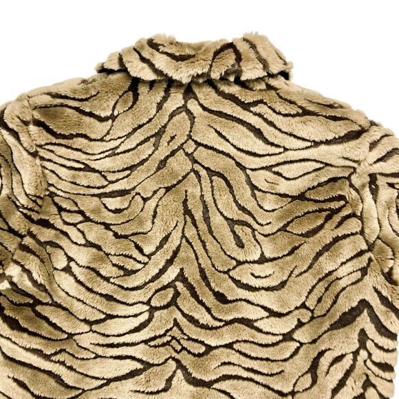 Not Fur Real by Duffel Coat Womens M Brown Faux Fur Cozy Classic Winter Jacket - Picture 7 of 16